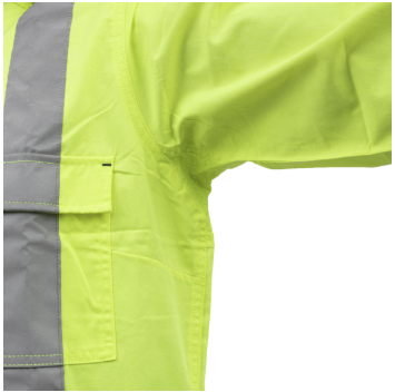 ANSI Type R Class 2 Vented Long Sleeve Button Down with Navy Bottom - Industrial Wash Durable