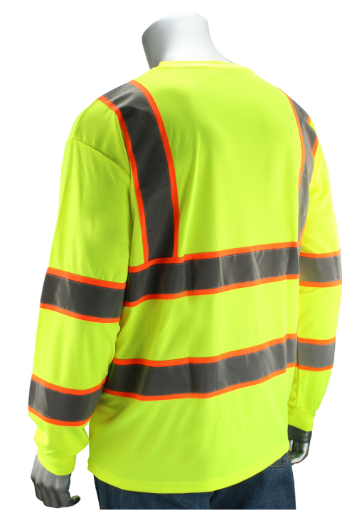 PIP 313-1345 ANSI Type R Class 3 Two-Tone Long Sleeve T-Shirt - view 3