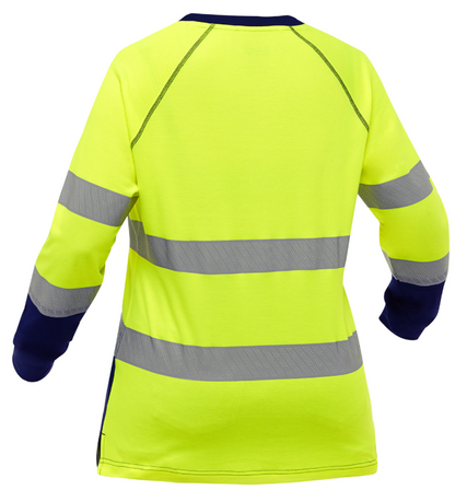 ANSI Type R Class 3 Women's Long Sleeve Shirt with Navy Bottom