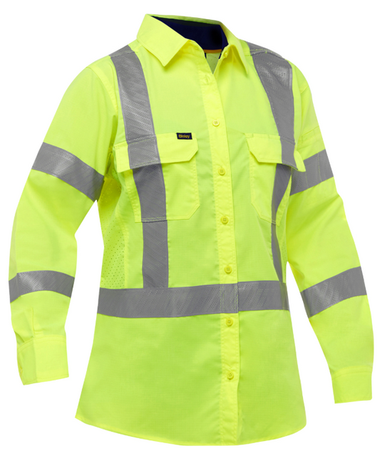 ANSI Type R Class 3 and CSA Z96 X-Back Women's Long Sleeve Work Shirt with X-Airflow™ Ventilation