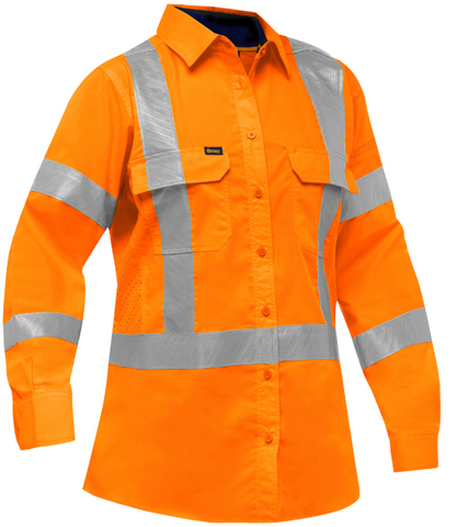 ANSI Type R Class 3 and CSA Z96 X-Back Women's Long Sleeve Work Shirt with X-Airflow™ Ventilation