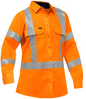 ANSI Type R Class 3 and CSA Z96 X-Back Women's Long Sleeve Work Shirt with X-Airflow™ Ventilation