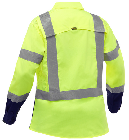 ANSI Type R Class 2 Women's Long Sleeve Work Shirt with X-Airflow™ and Navy Bottom