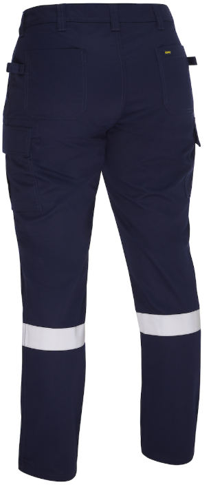 Women's Navy Taped Cargo Pant - Industrial Wash