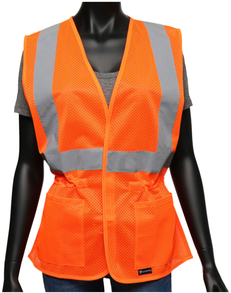 PIP® ANSI Type R Class 2 Women's Contoured Mesh Vest with Adjustable Waist