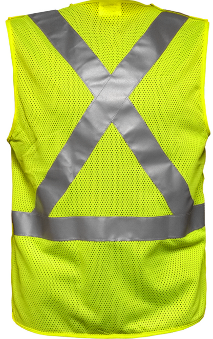 ANSI Type R Class 2 Seven Pocket Mesh Breakaway Vest with X-Back