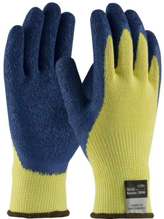 G-Tek® KEV™ Seamless Knit DuPont™ Kevlar® Glove with Latex Coated Crinkle Grip on Palm & Fingers