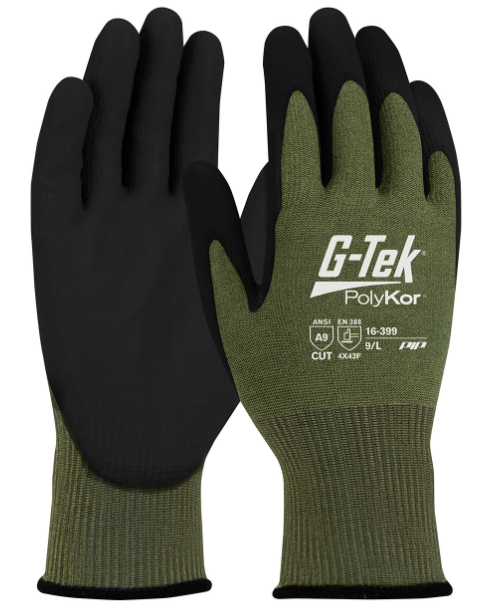 G-Tek® PolyKor® X7™ Seamless Knit PolyKor® X7™ Blended Glove with NeoFoam® Coated MicroSurface Grip on Palm & Fingers - Touchscreen Compatible