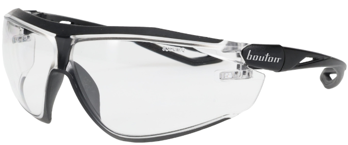 ECO Series™: Bio-Based Full Frame Safety Glasses with Black Frame, Clear Lens and Anti-Scratch / Anti-Fog Coating