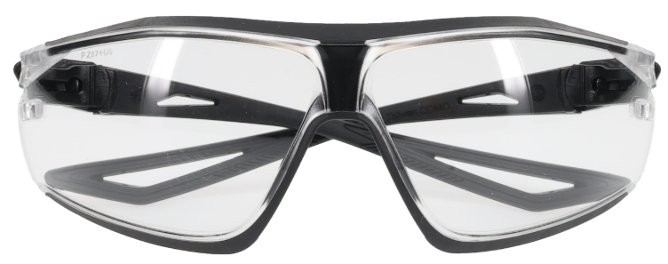 ECO Series™: Bio-Based Full Frame Safety Glasses with Black Frame, Clear Lens and Anti-Scratch / Anti-Fog Coating