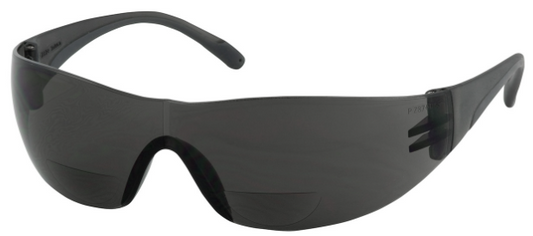 Zenon Z12R™ Rimless Safety Readers with Gray Temple, Gray Lens and Anti-Scratch Coating - +3.00 Diopter