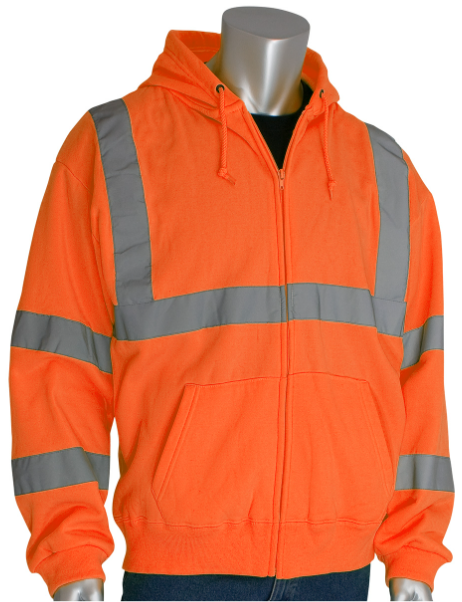 PIP® ANSI Type R Class 3 Hooded Sweatshirt