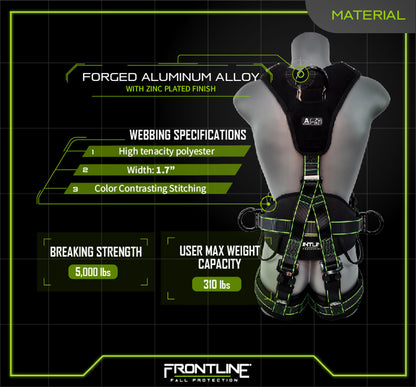 Elite™ Lite Climbing/Rescue Full Body Harness with Aluminum Quick Connect Buckles 200RE