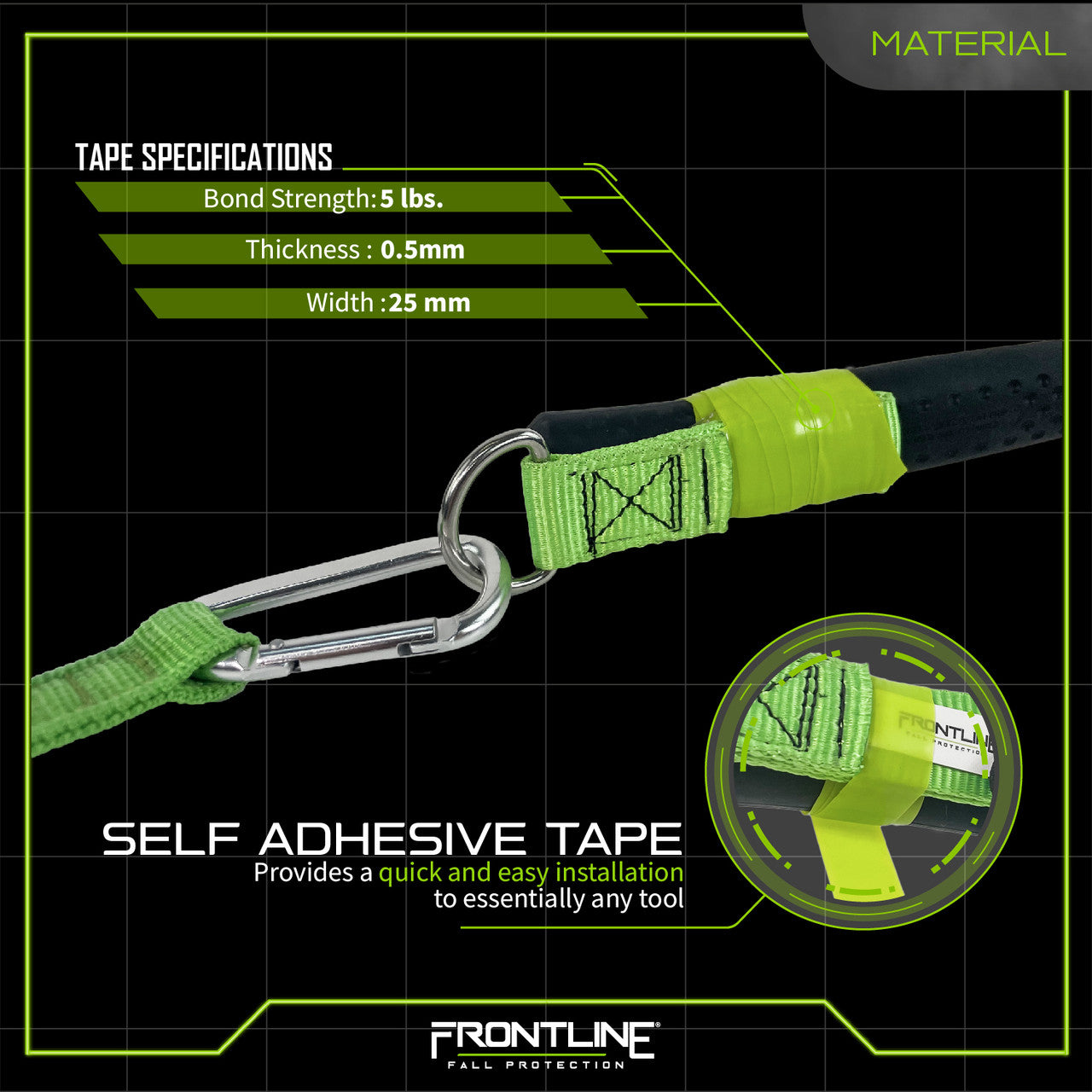 Frontline ACQW12 ToolGrip™ Quick Wrap Anchoring Tool Tape 12'