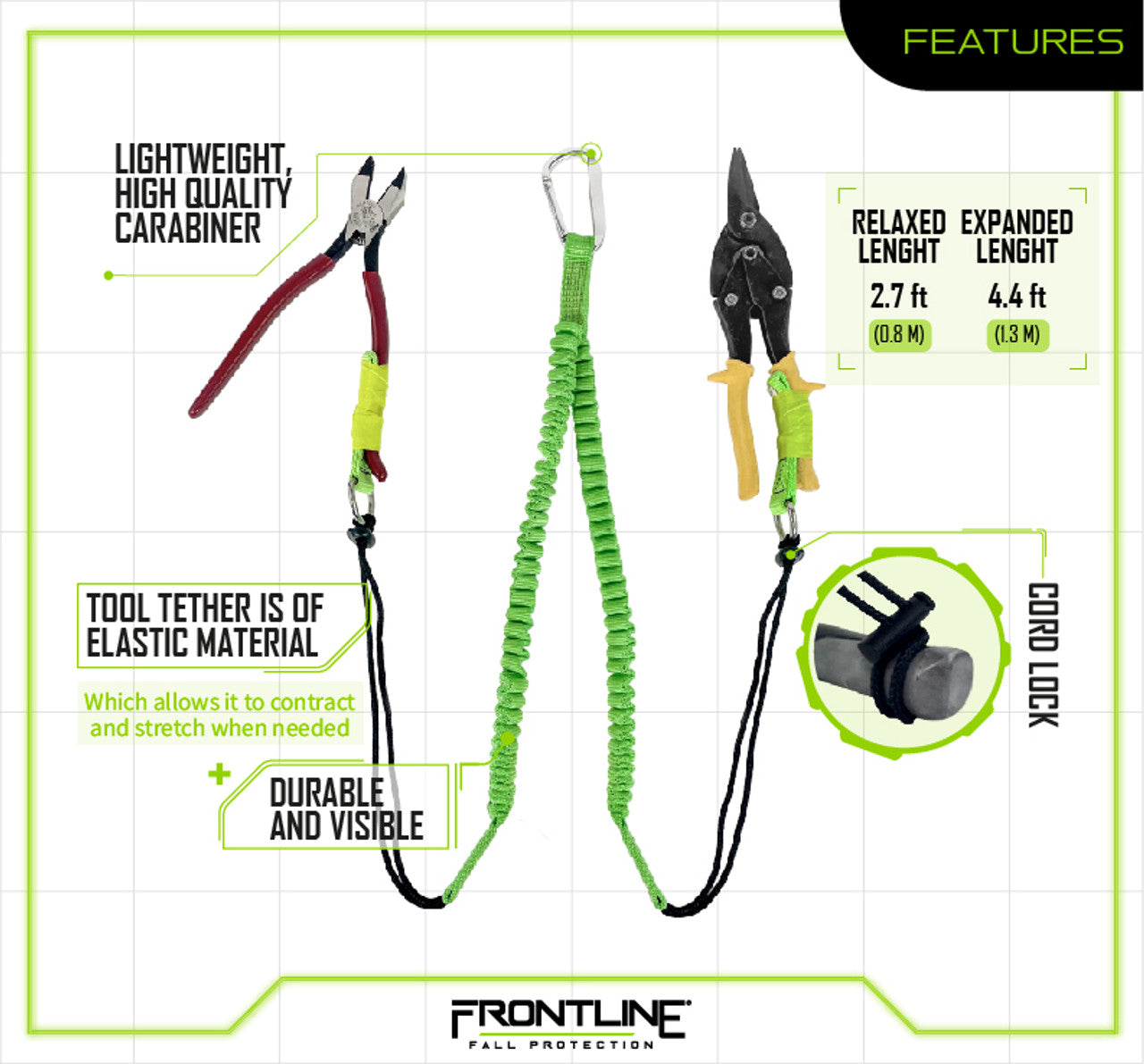 Frontline ACTLS222 ToolGrip™ 11 lbs Twin Tool Lanyard