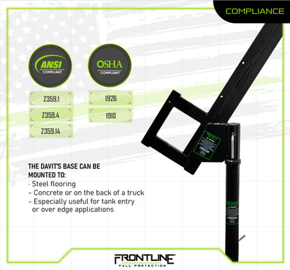 Frontline DAN75-US Patriot™ Davit Confined Space System - Made in USA