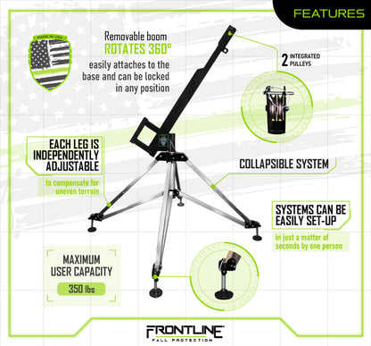Frontline QAN75-US Patriot™ Quadpod Confined Space System - Made in USA