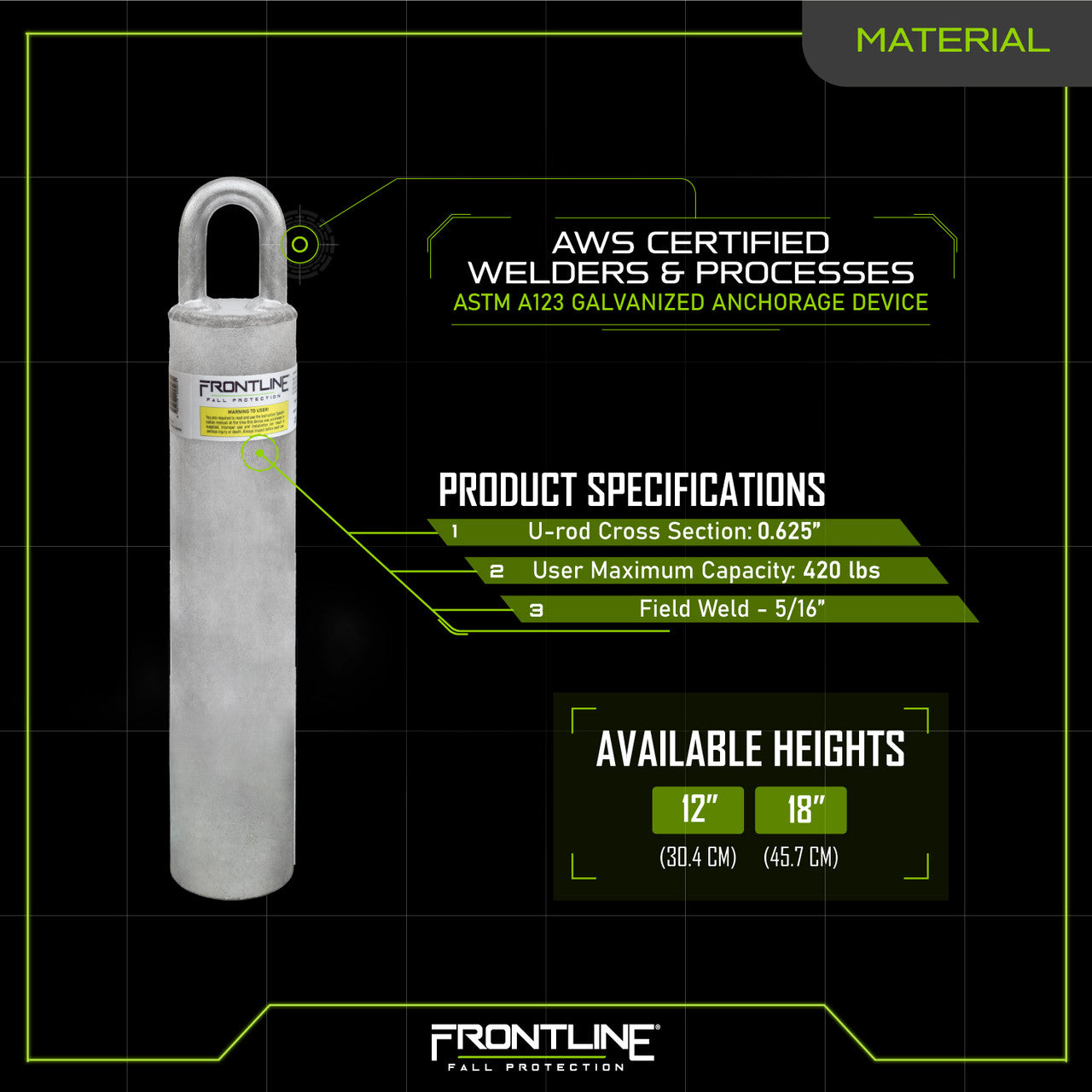 Frontline RW Weld-on Commercial Anchor