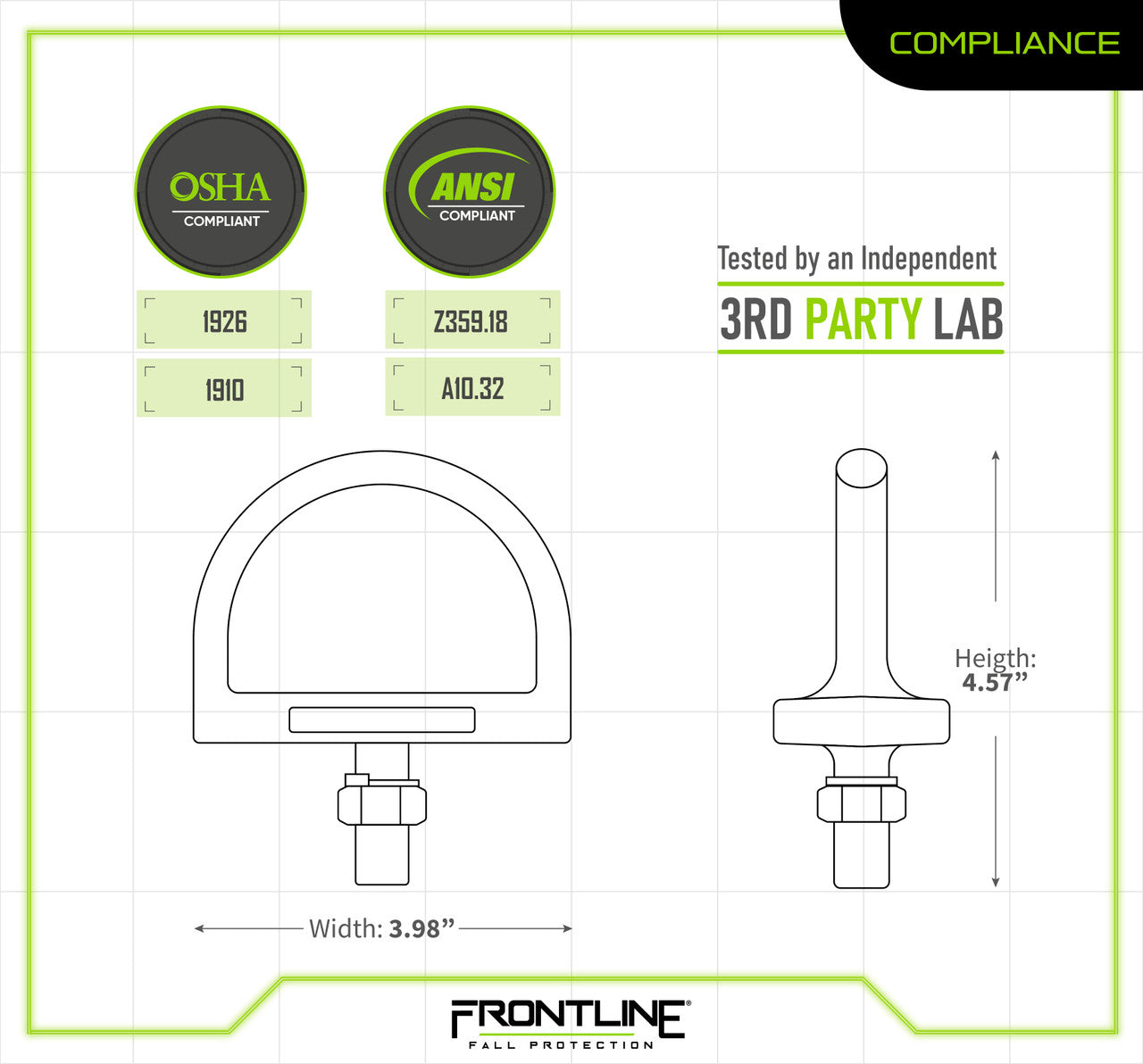 Frontline STB01 Steel Bolt Threaded Anchor