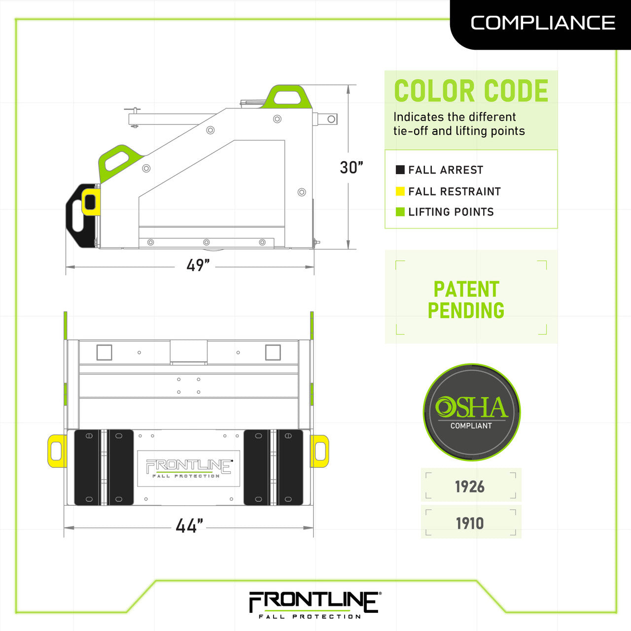 Commando Tank Non-Penetrating Fall Protection Cart CMT04
