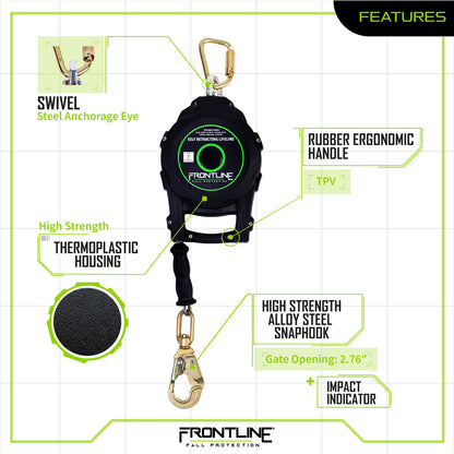 Frontline RPG Cable Single Leg SRL with Steel Snap Hook End