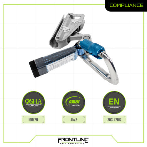 Frontline Fall GLC38 Vertical Ladder Lifeline System Cable Glider – Cut Level A1 Worksite Safety & Industrial Supplies PPE