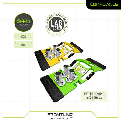 Frontline Guardrail System Non-Penetrating Complete Kit - OSHA Compliant GUS