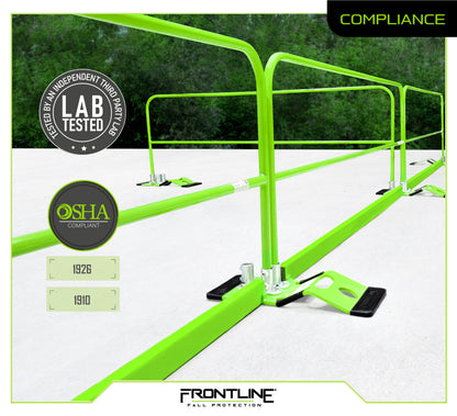 Frontline Guardrail Section for Concrete or Steel Substrates