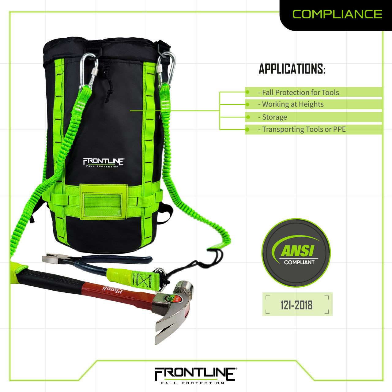 Frontline Fall MPBAG50 Protection for Tools and Storage Vinyl Bag Worksite Safety & Industrial Supplies PPE