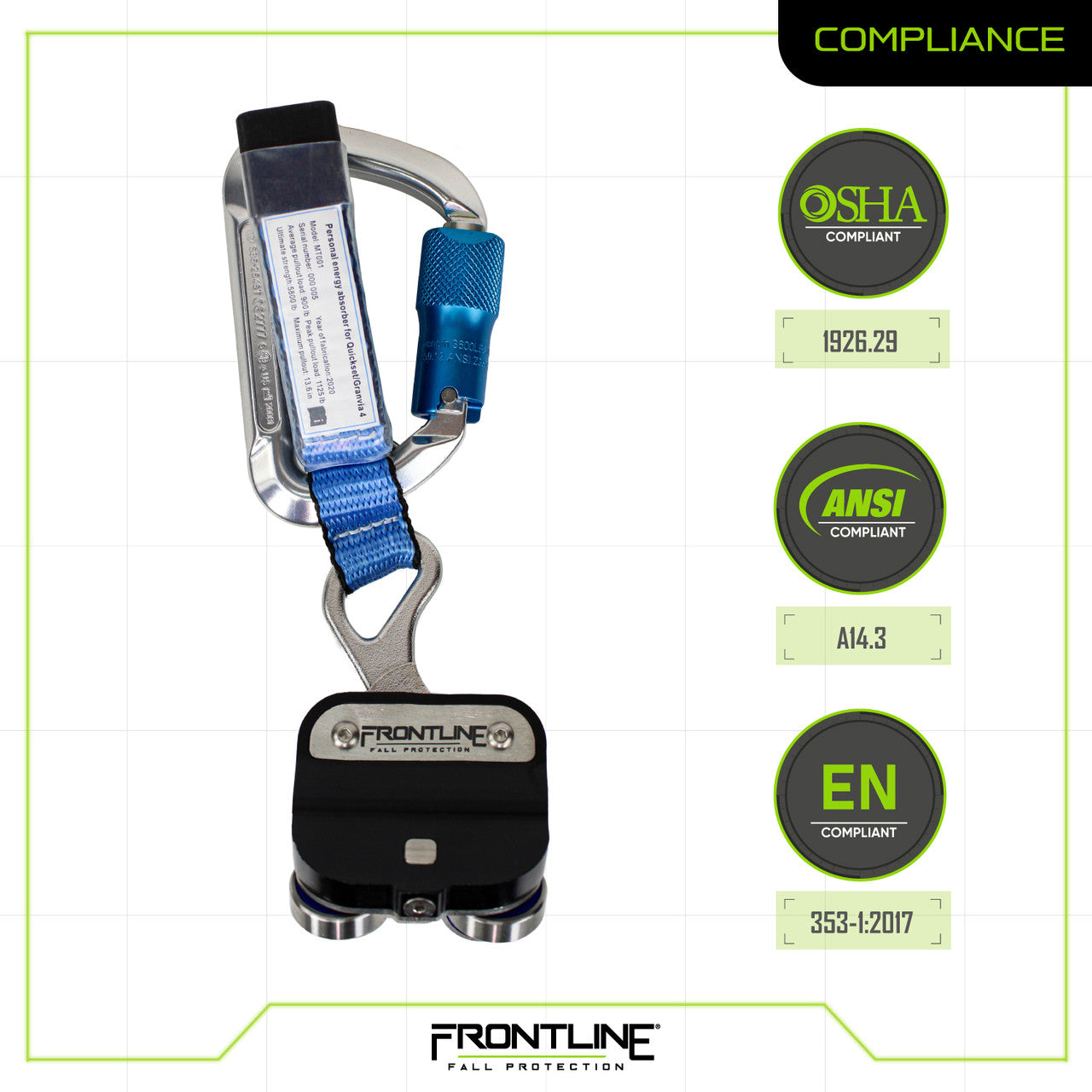 Frontline Fall TRR38 Vertical Ladder System Trolley – Cut Level A1 Worksite Safety & Industrial Supplies PPE