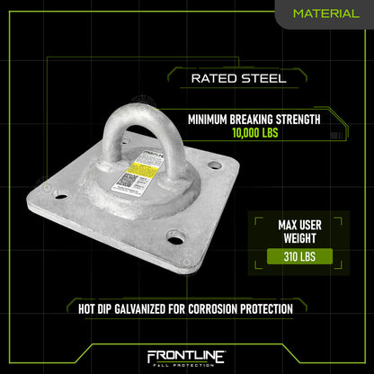 Concrete and Steel 10k Lbs Reusable Anchor Plate COP02-10K