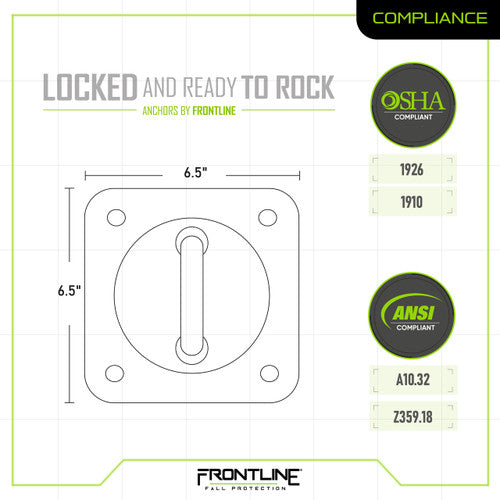 Concrete and Steel 10k Lbs Reusable Anchor Plate COP02-10K