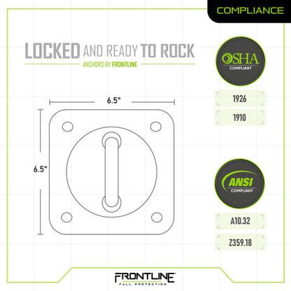 Concrete and Steel 10k Lbs Reusable Anchor Plate COP02-10K