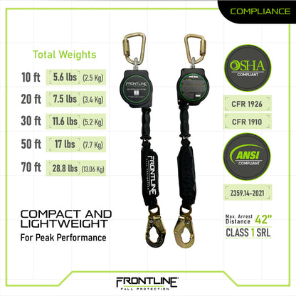 Frontline RPG Cable Single Leg SRL with Steel Snap Hook End