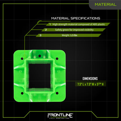 Frontline GPB200 Safety Guardrail Boot Base with Hardware Included