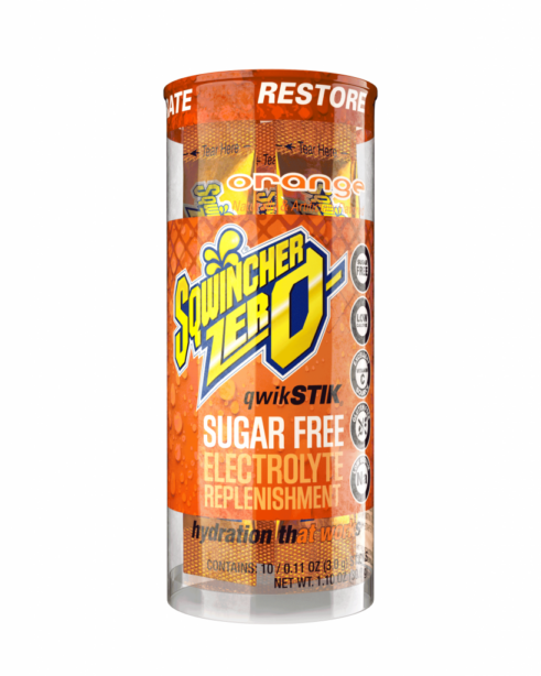 Sqwincher Qwik Stik Zero Hydration Tubes, 20 oz Yield, 200/Case - Orange
