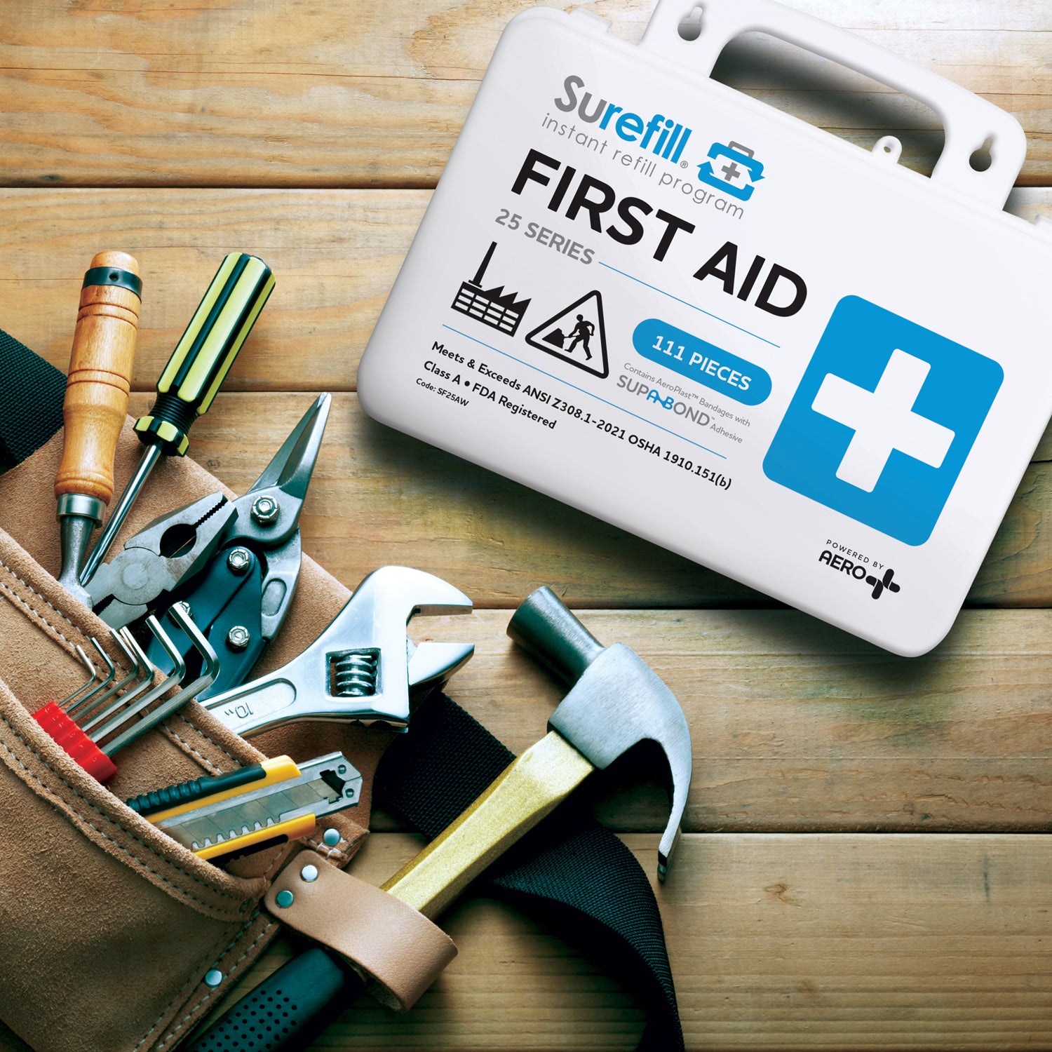 Surefill® 25 Series ANSI A First Aid Kit – Weatherproof Case #SF25AW