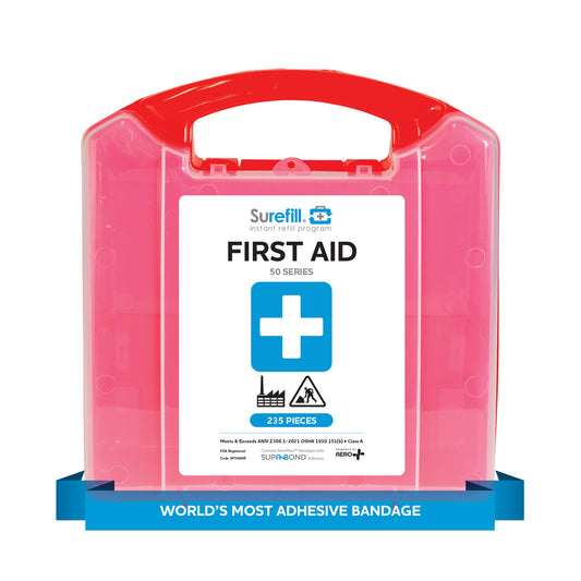 Surefill® 50 Series ANSI A First Aid Kit – Red Translucent Case