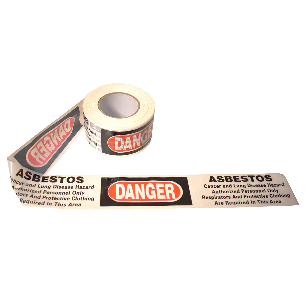 Cordova 2-mil, White Barricade Tape, 2-color Dan #T20315