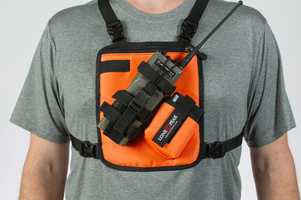 Radio Chest Pack with Spare Battery Pouch