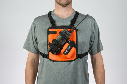 Radio Chest Pack with Spare Battery Pouch
