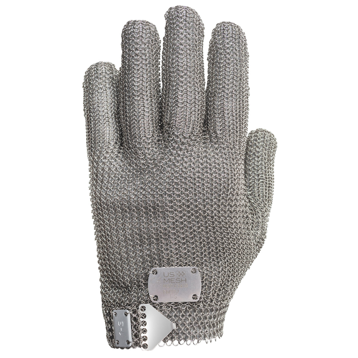 US Mesh USM-1180 – Stainless Steel Mesh Glove with Steel Prong Closure - Wrist Length