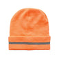 Cordova Knit Beanie, Orange With Reflective Stri #TB100