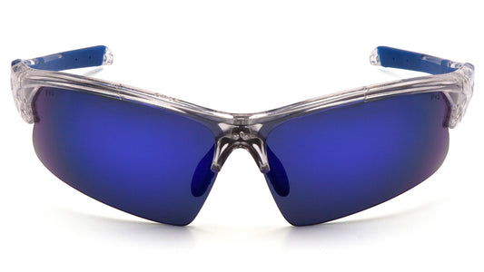 Pyramex Monteagle Safety Glasses Clear-Blue Ice Blue Mirror model VGSC1665T