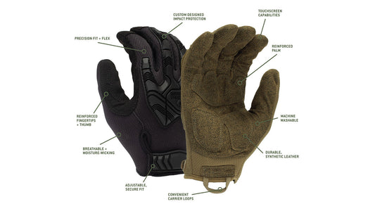 Pyramex VGTG40 Series - Heavy-Duty Impact Operator Cut-Resistant Gloves Blackout Small model VGTG40BS