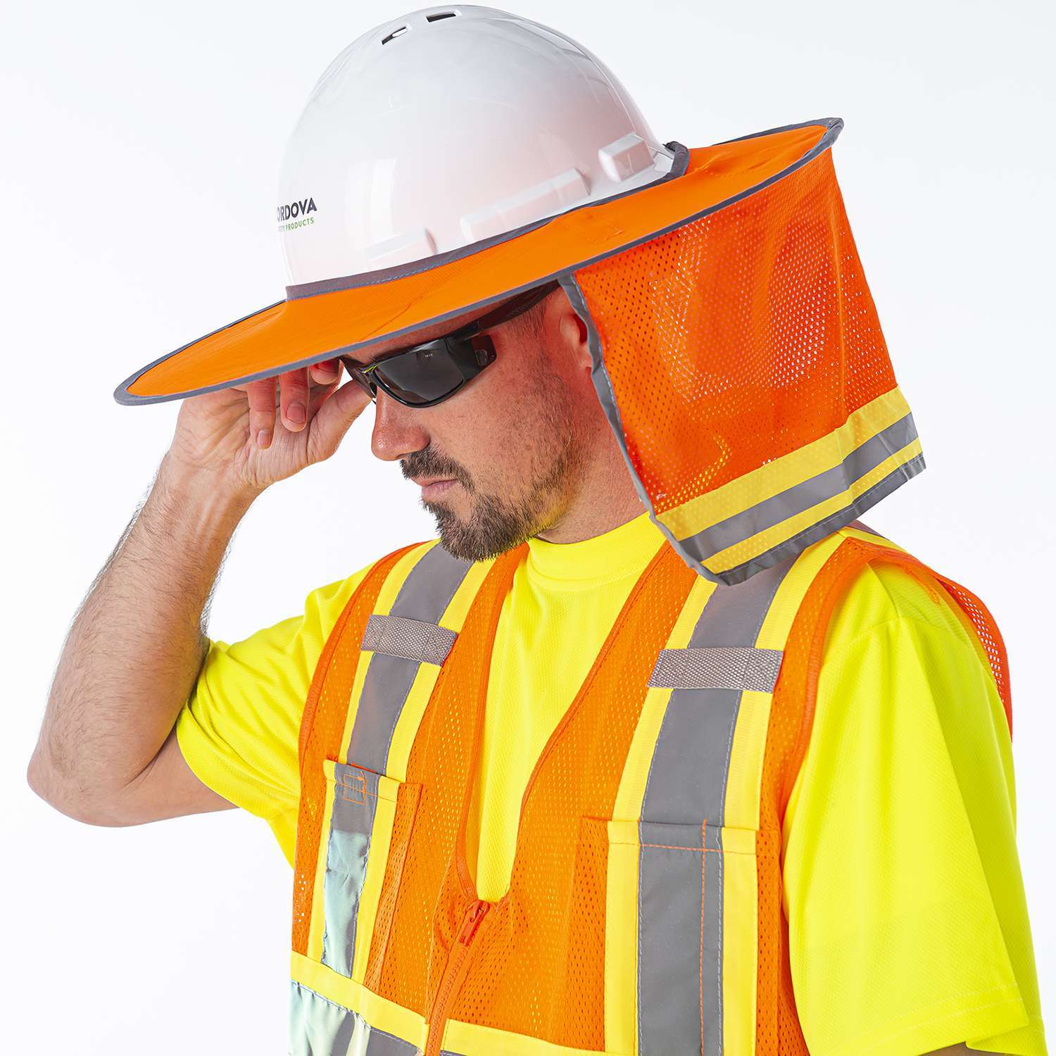 Cordova HI-VIS Orange Foldable Helmet Brim With #VHB100 image 3