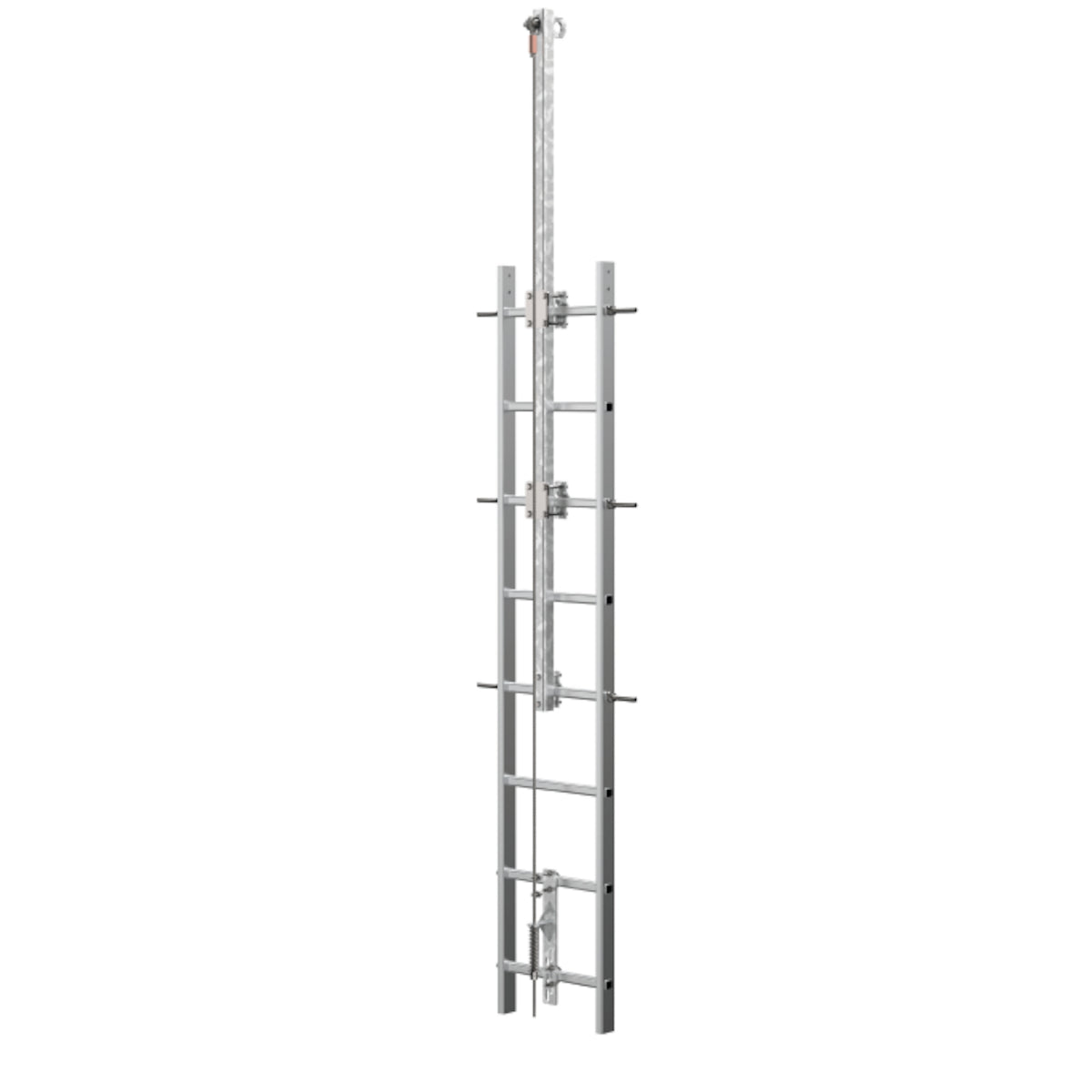Miller VGGPE – Vertical Cable Ladder Safety System with Platform Extension - Galvanized Steel