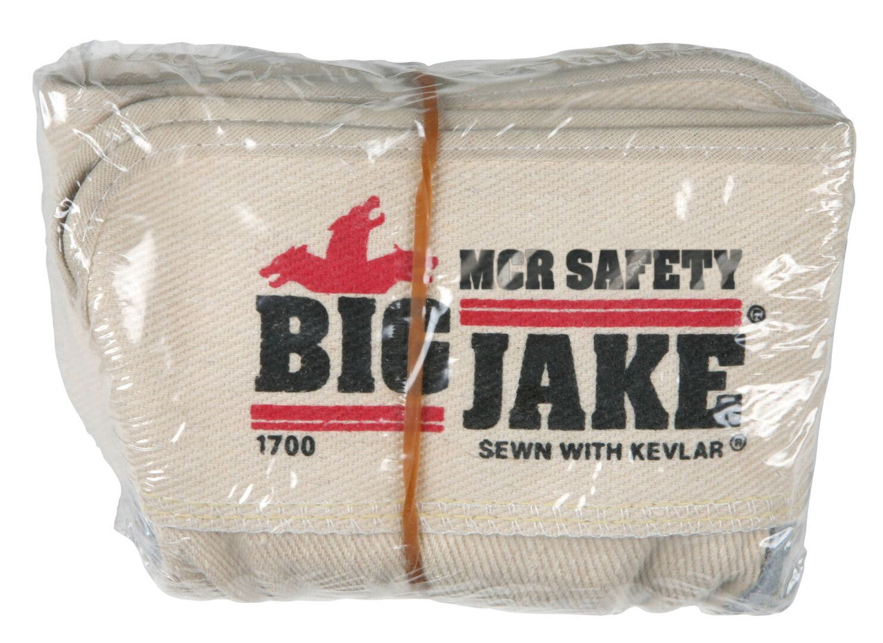 Big Jake Split Cowhide Leather Palm Gloves, Kevlar-Sewn, Safety Cuff