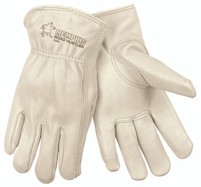 Road Hustler Grain Cowhide Driver Gloves, Keystone Thumb, Unlined