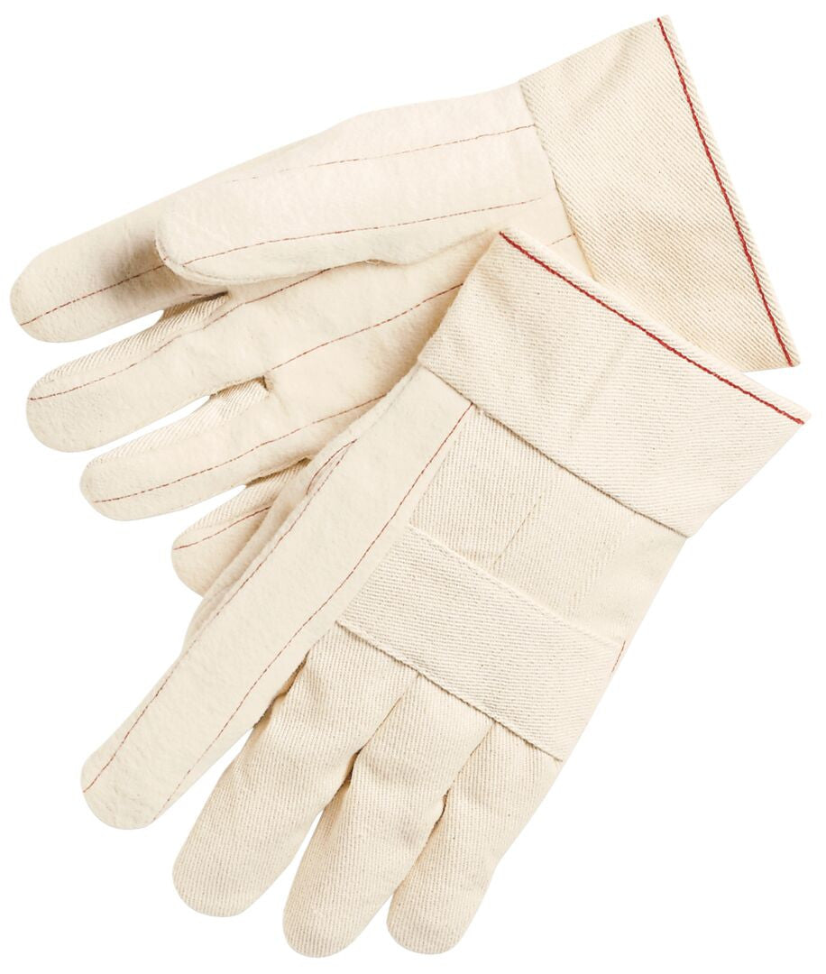 Cotton Hot Mill Gloves, 24oz, Knuckle Strap, 2.5" Band Top Cuff